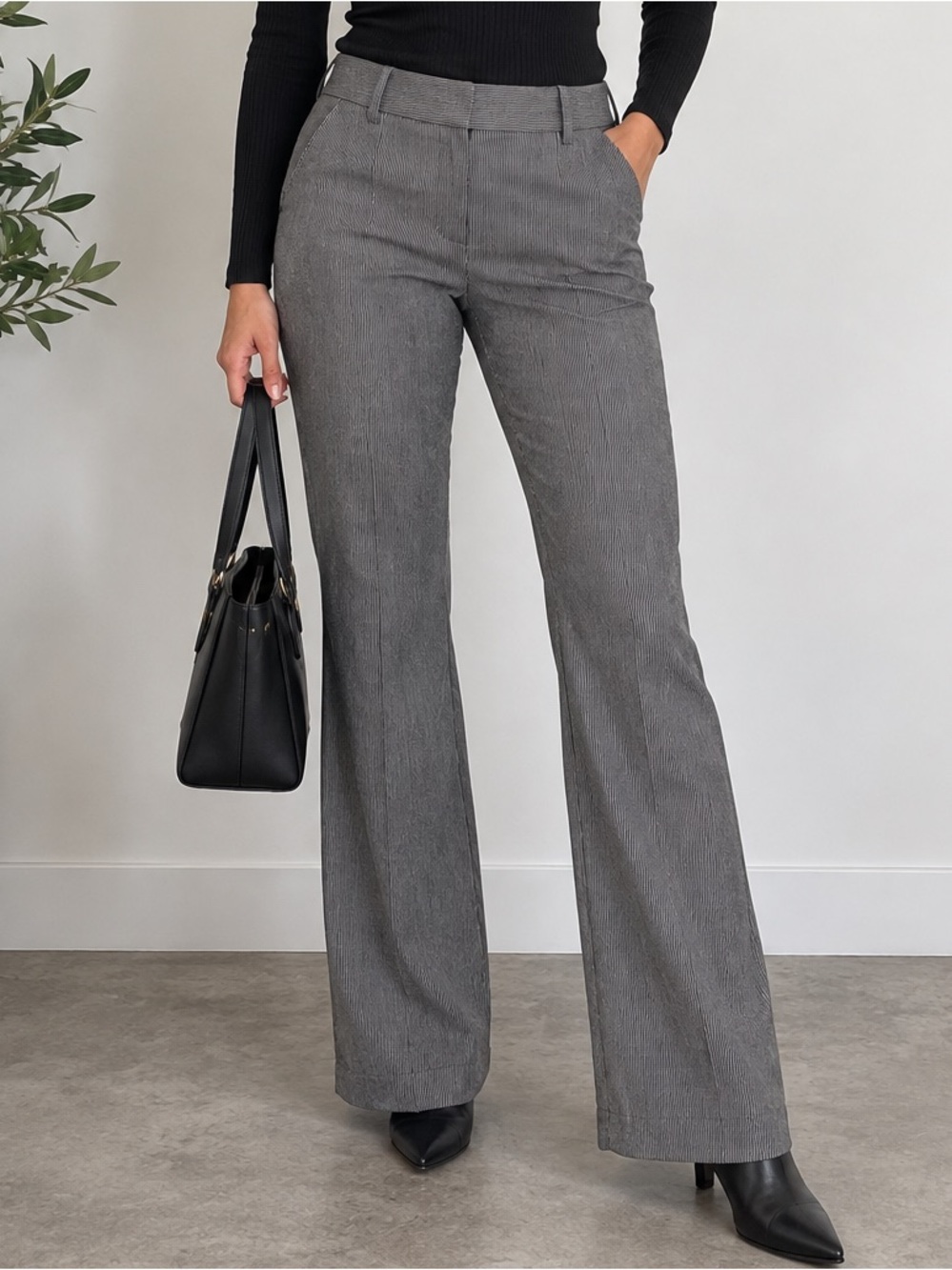 GUESS Pinstripe Trouser Pants Office Siren Tailored Bootcut Workwear 32